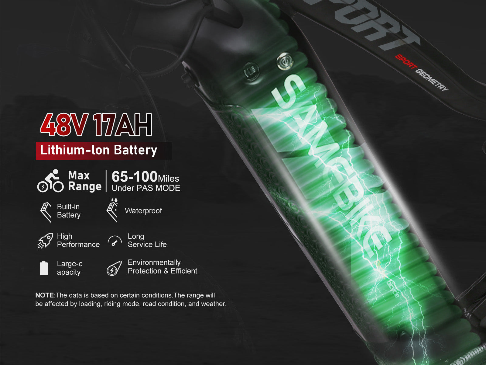 RSA08-II 1000W All Terräng Elektrisk Cykel