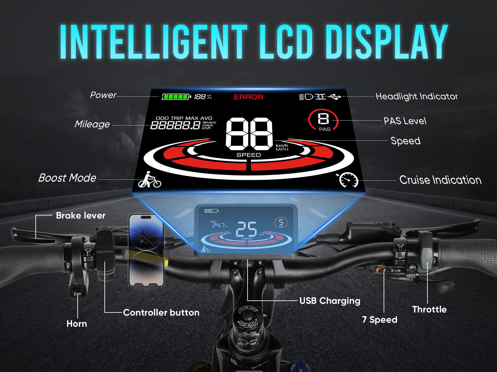 LO26 Plus Fat Tire Opvouwbare Ebike