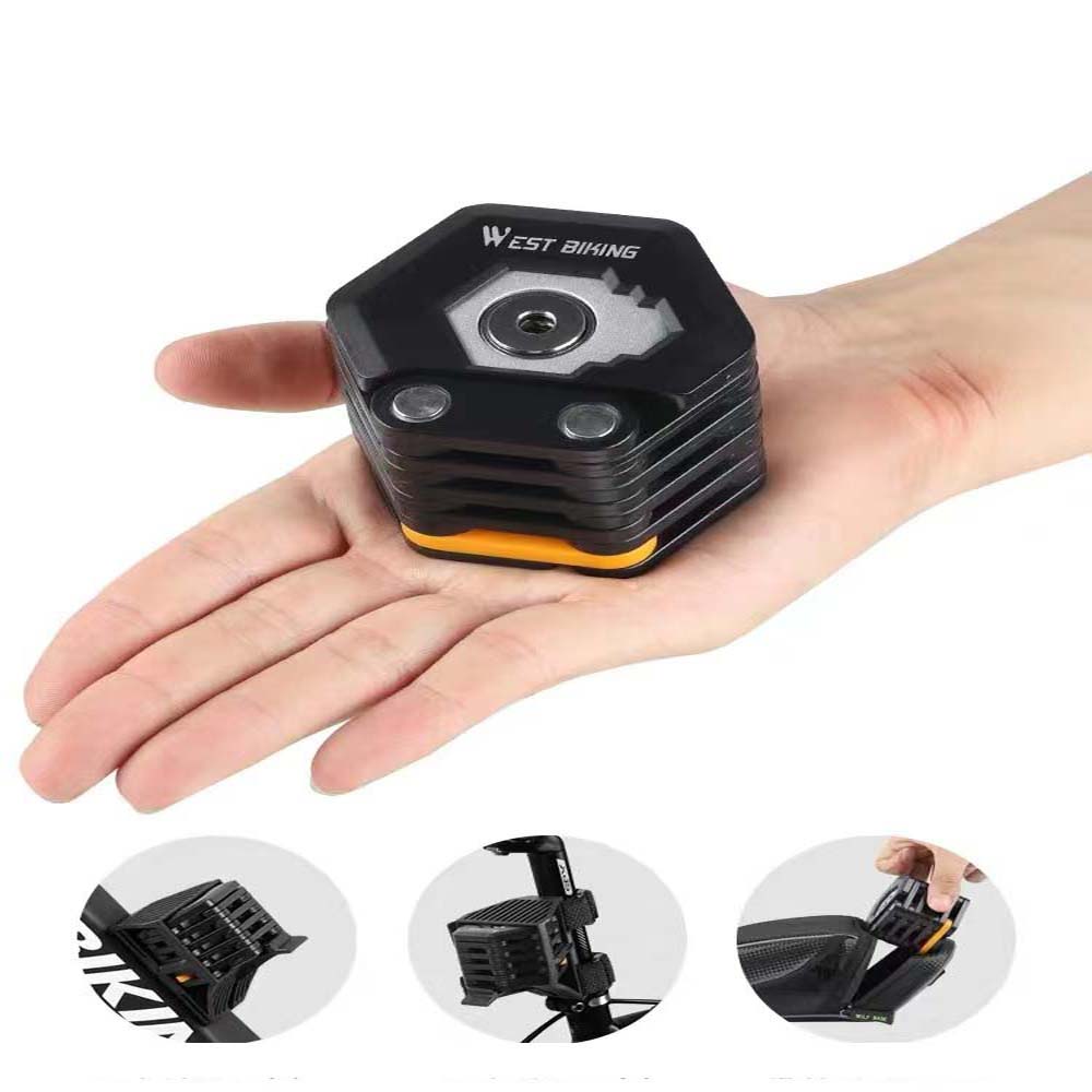 Elektrisk cykel stöldskydd lås vikbar kedjelås stöldskydd bärbar anti-hydraulisk sax