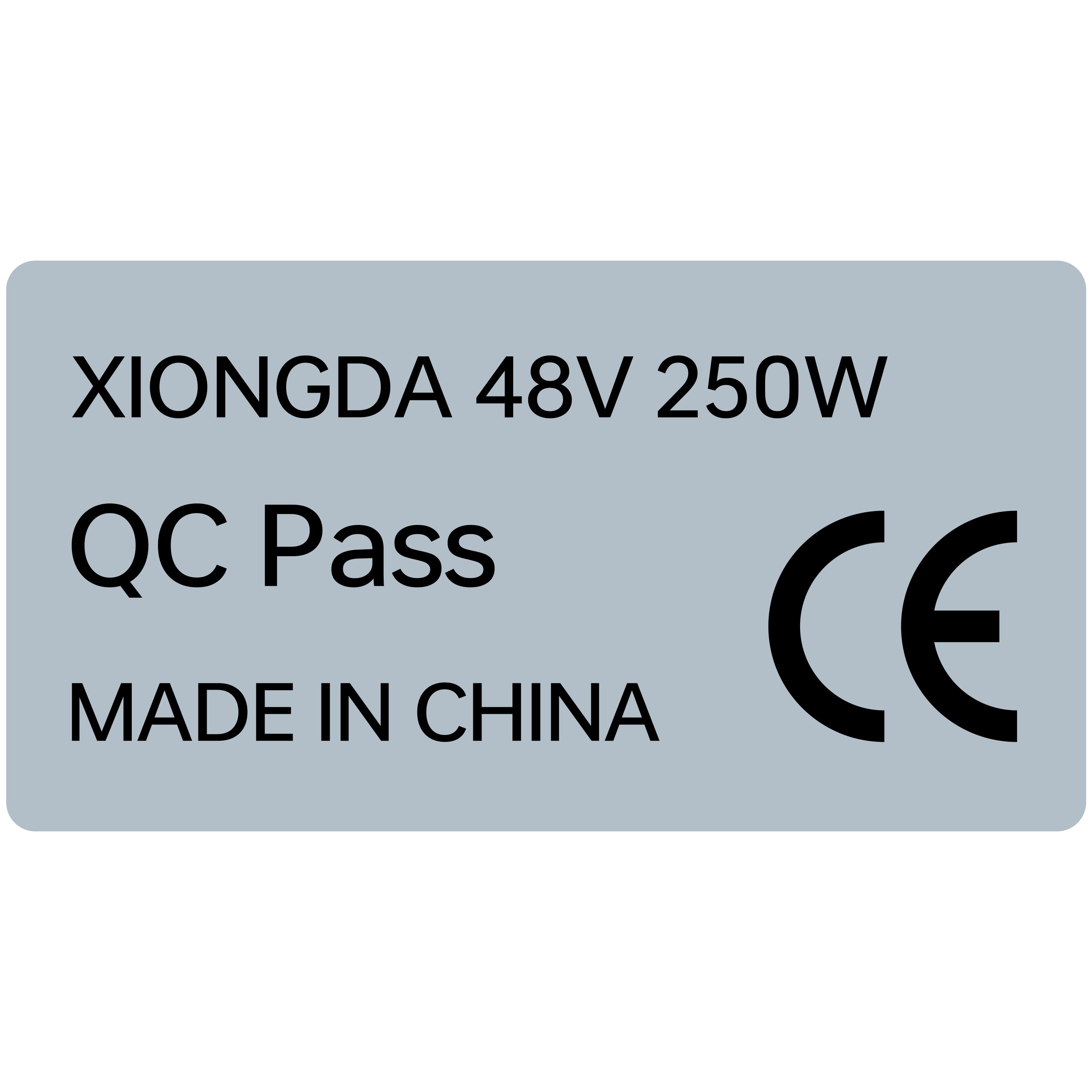 Autocolante do motor de bicicleta elétrica etiqueta CE