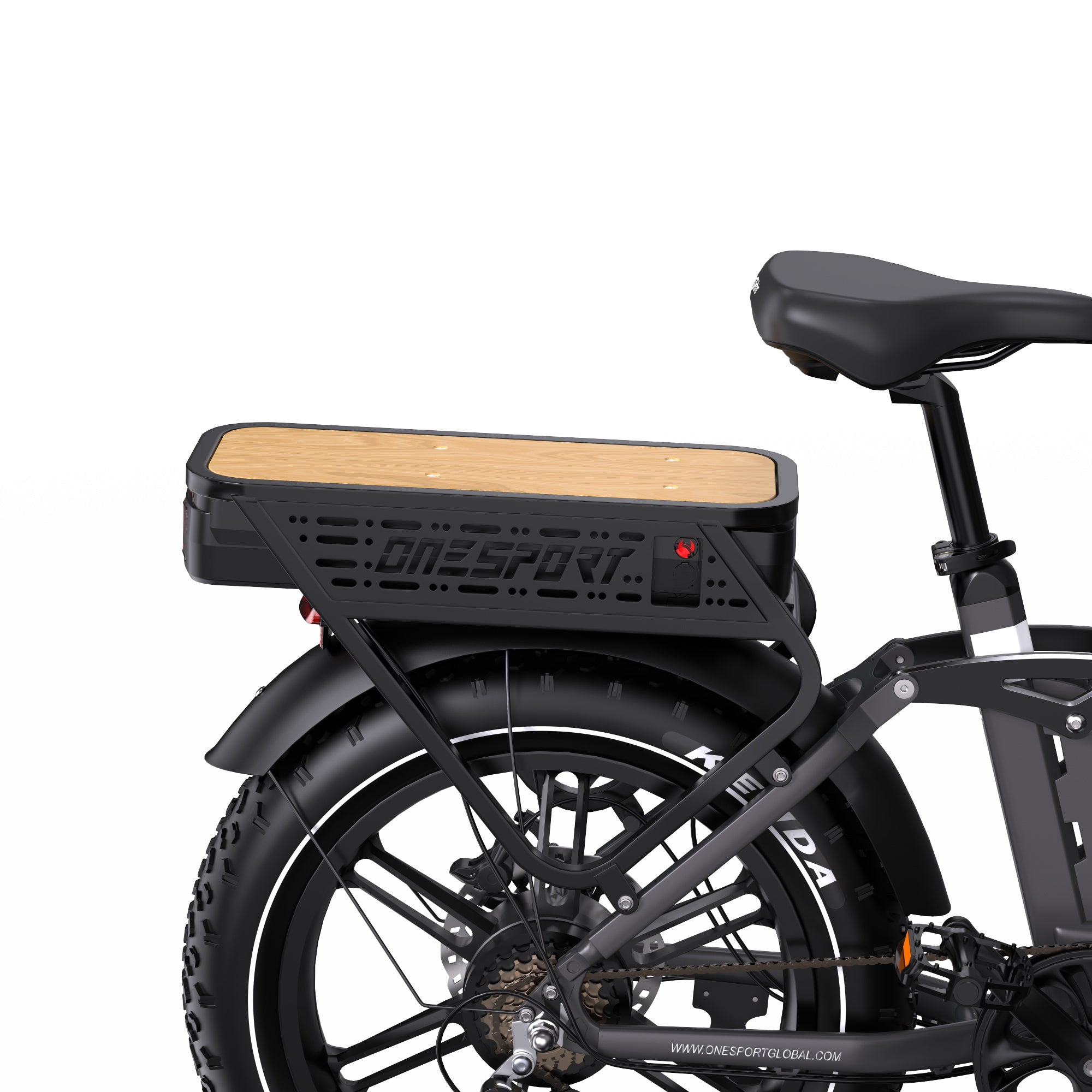 ONESPORT OT08PRO 20" Full Suspension Fat Tire Electric Bike 500W Motor 48V 18Ah*2 Dual Battery