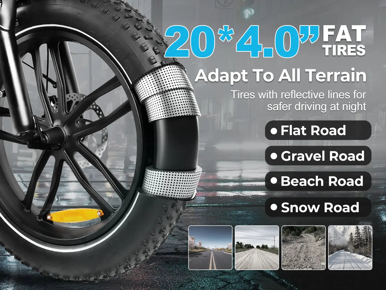 C05 Pro trinn-gjennom sammenleggbar fetdekk elsykkel