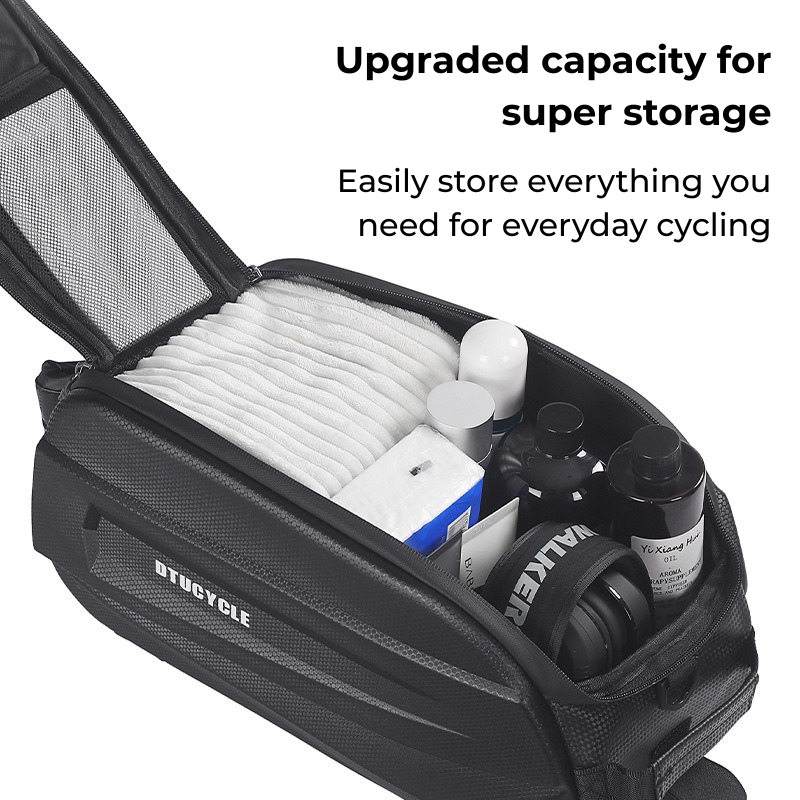 Vattentät bakre sadelväska med hårt skal