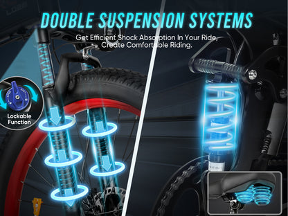 LO26 Plus Ebike Pieghevole con Pneumatici Grassi