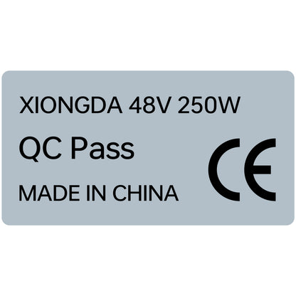 Autocolante do motor de bicicleta elétrica etiqueta CE