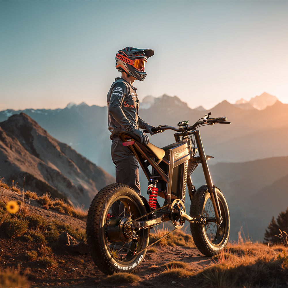 Shengmilo S900 Bicicletta Elettrica con Potenza 1500W e Batteria Duratura 60V 30Ah
