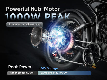 M20 1000W Elektryczny Rower