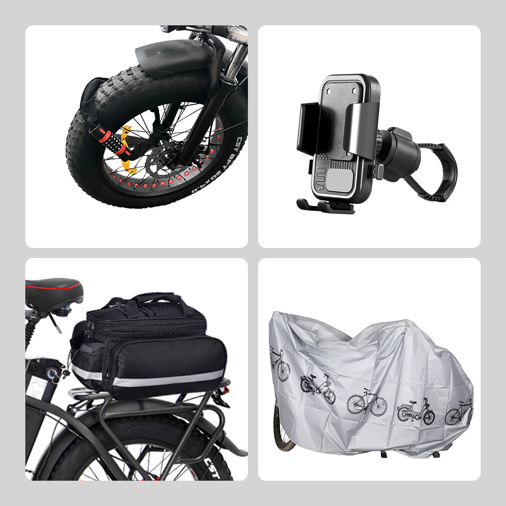 🎁 Cykelpresentpaket (Ryggsäck, Lås, Telefonhållare, Vattentätt Överdrag, Pump) (100% rabatt)